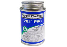 IPS Mendium Bodied PVC Glue Blue Weld-On 721 0.25 Pint 10849
