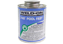 IPS Pool Fast PVC Glue Blue Weld-On 748 0.25 Pint 13654