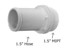Waterway 1.5 MIPT x 1.5 Hose Male Smooth Adapter 417-6140